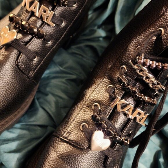 Karl Lagerfeld Mela Paris Combat Boots - Picture 2 of 2